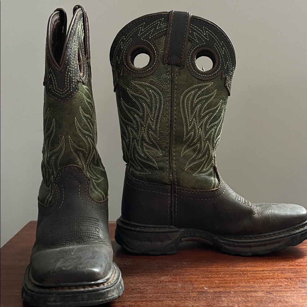 Durango Olive and Brown Cowboy Boots